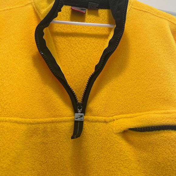 Pro Spirit Men’s Standout Yellow and Black Quarter-Zip Fleece Pullover, Size XL - Picture 4 of 9